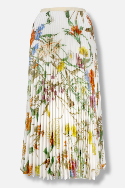 Jasmine Pleated Skirt - Ivory Mix