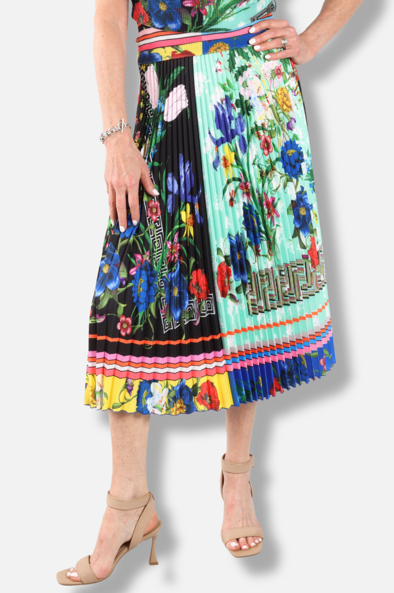 Roma Pleated Skirt - Multi Color