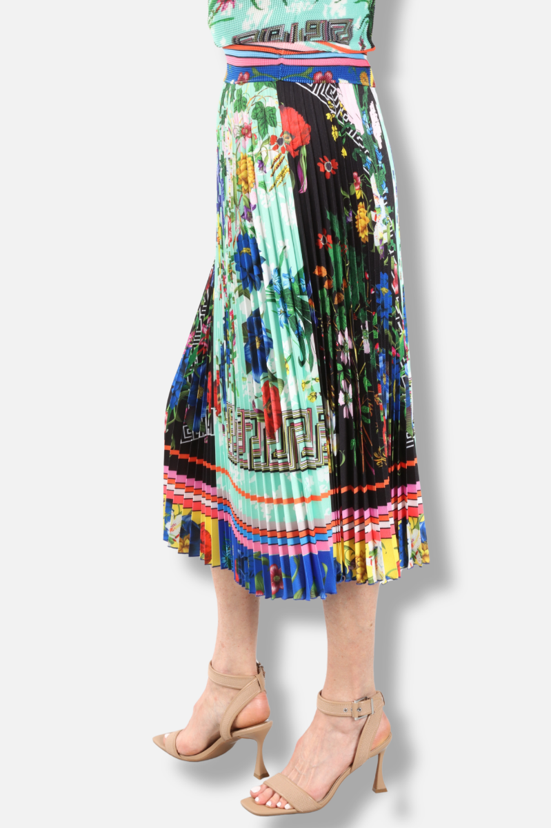 Roma Pleated Skirt - Multi Color