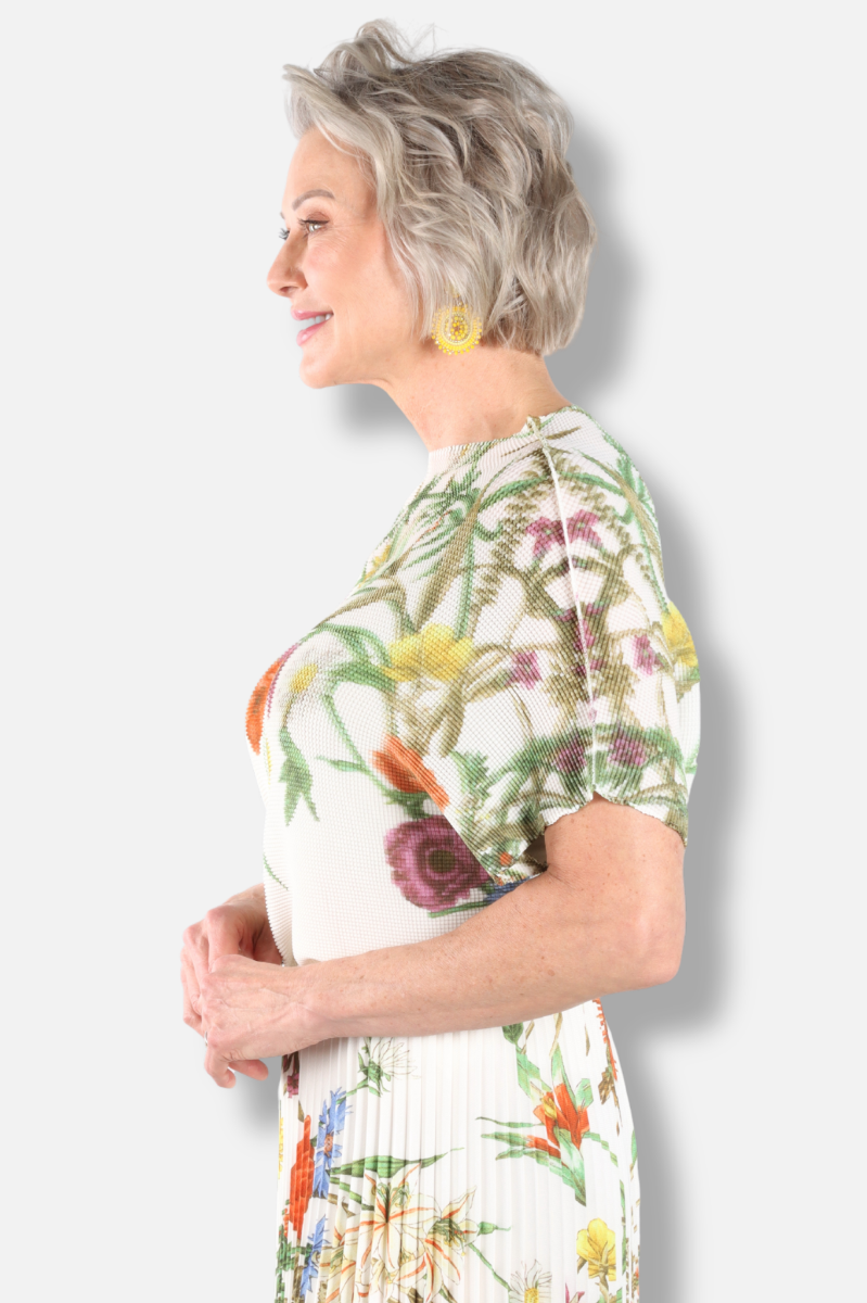 Jasmine Honeycomb Top - Ivory Mix