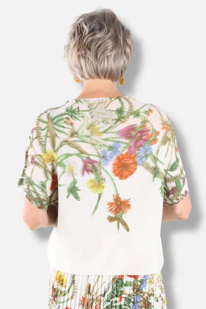 Jasmine Honeycomb Top - Ivory Mix
