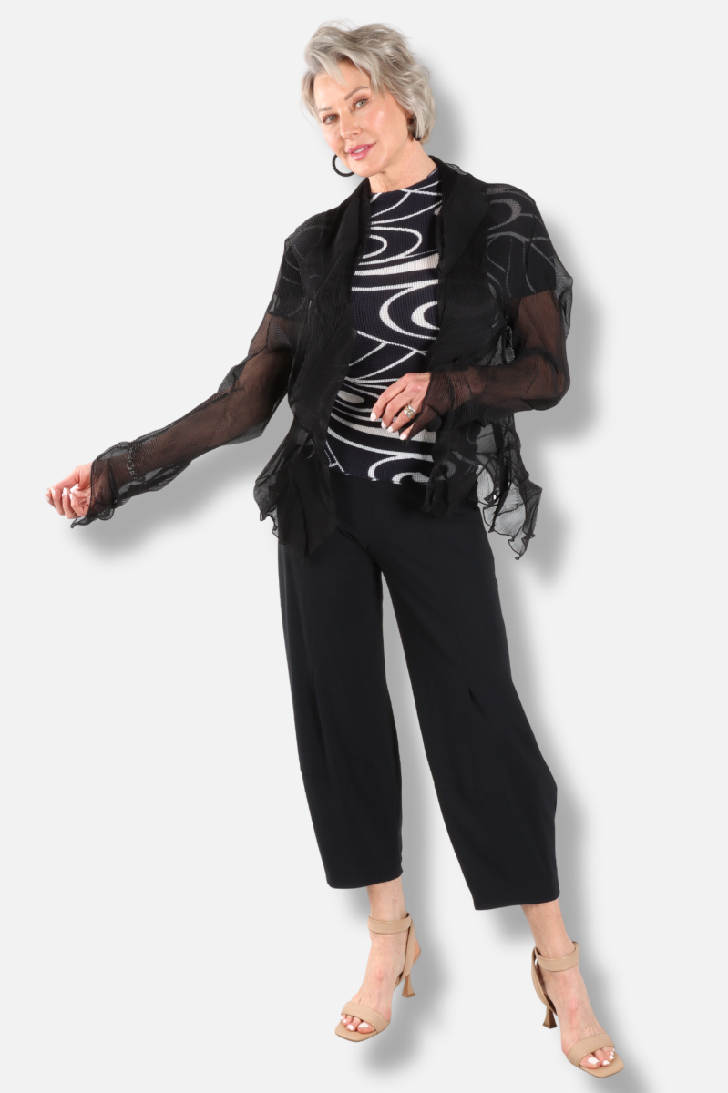 Karis Pleat Bolero - Black