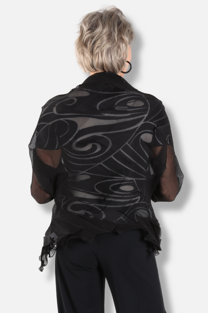 Karis Pleat Bolero - Black