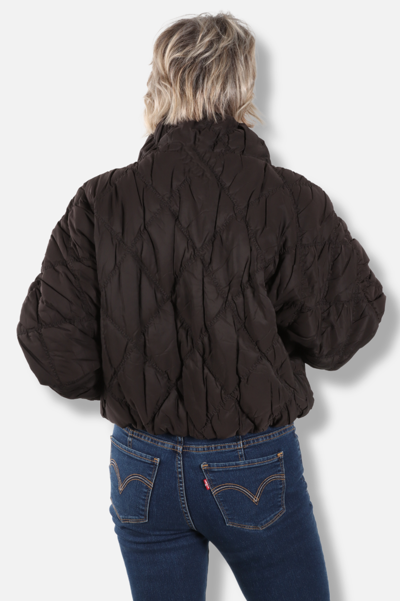 Cloudia Puff Zip Jacket - Black 