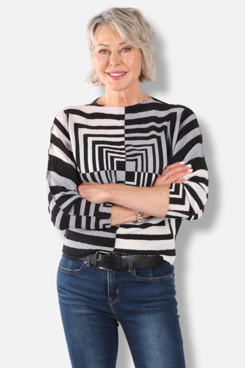 Infinity Frame Texture Top - Greystone