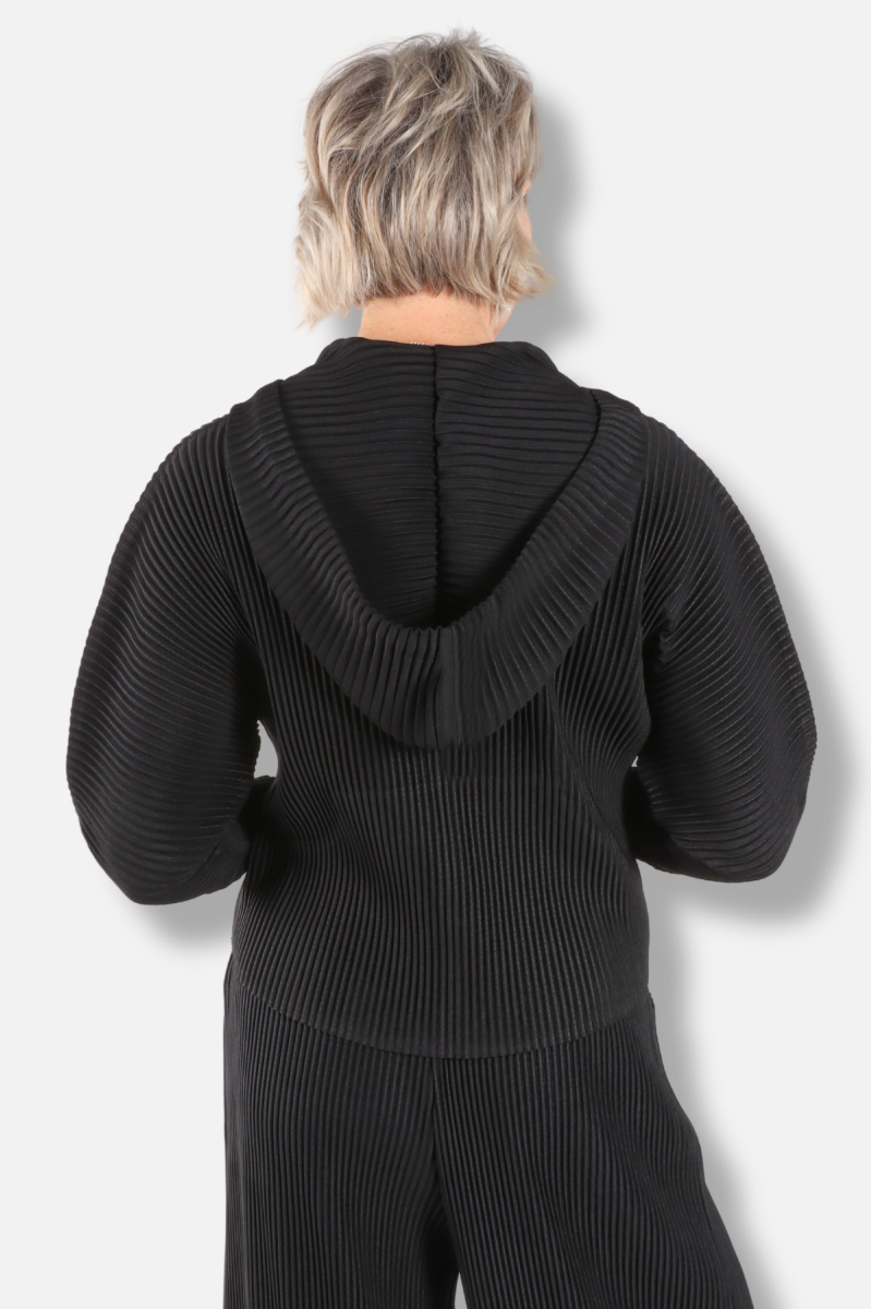 Vivian Hooded Pull Over - Black