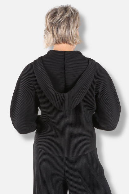 Vivian Hooded Pull Over - Black