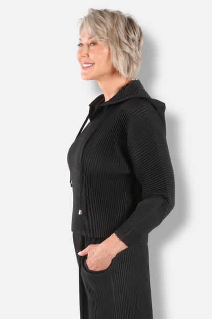 Vivian Hooded Pull Over - Black
