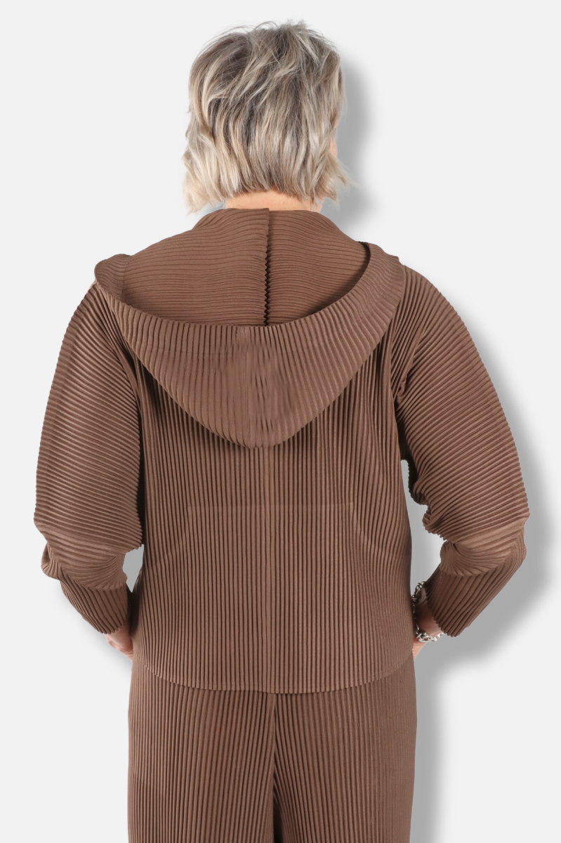 Vivian Hooded Pull Over - Chocolate