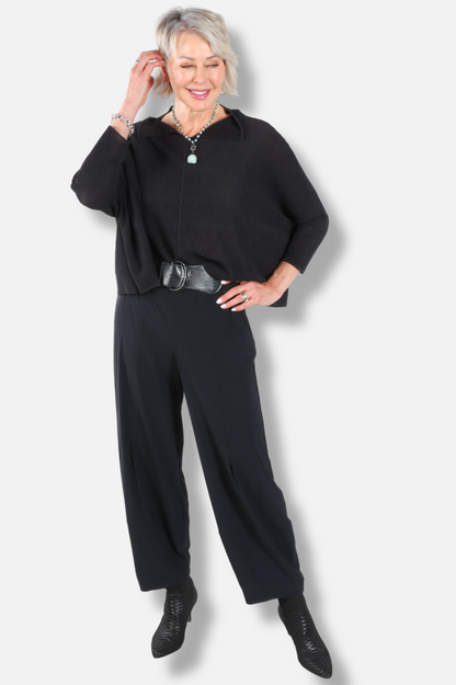 Joy V Neck Top - Black