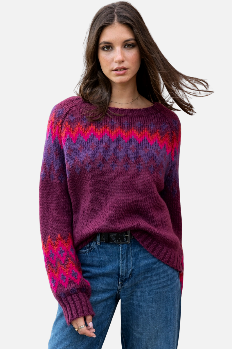 Jaxon Fair Isle - Plum