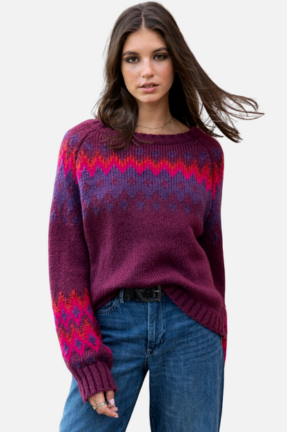 Jaxon Fair Isle - Plum