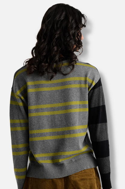Bold Stripe Sweater - Black