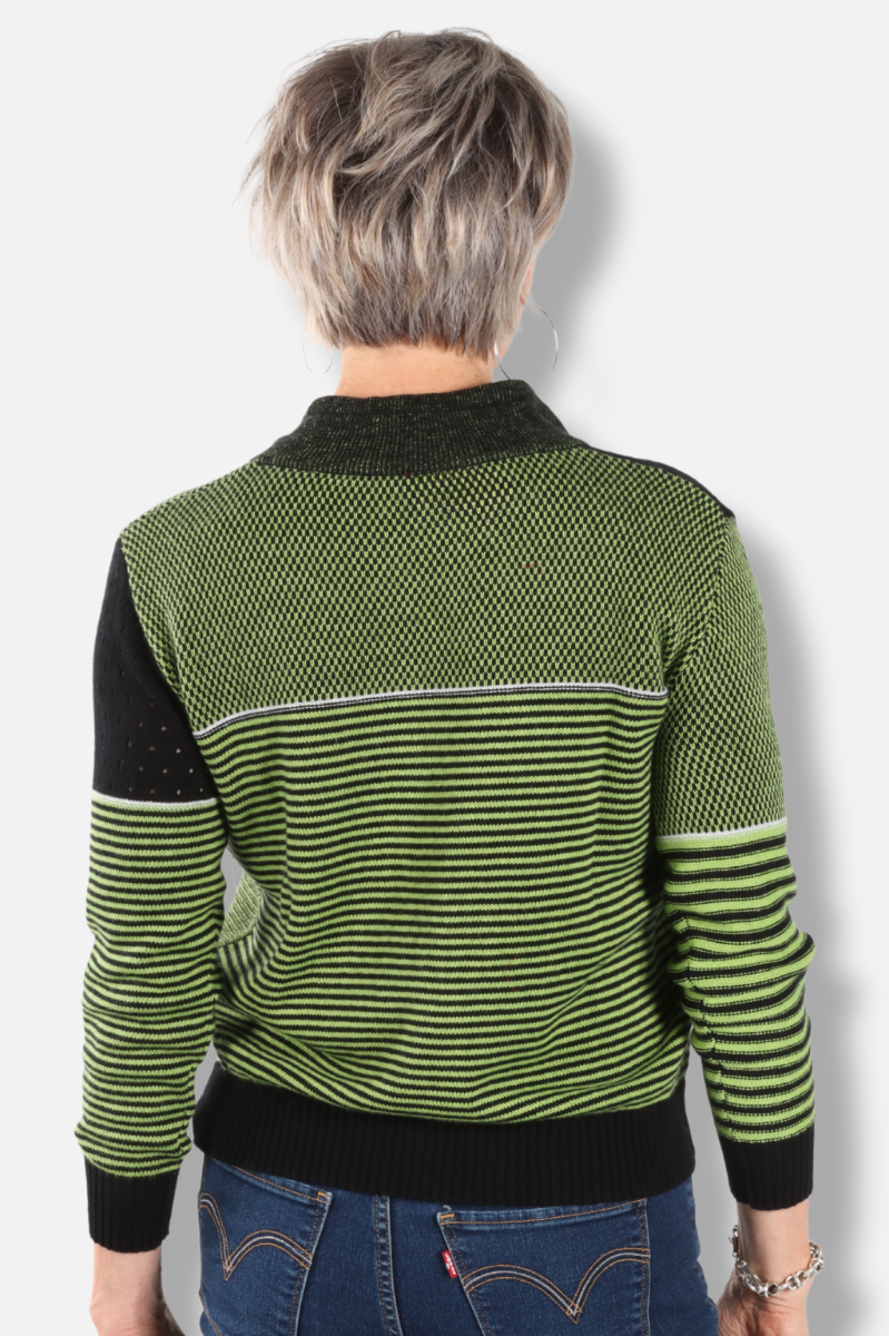 Knit Zip Cardigan - Black